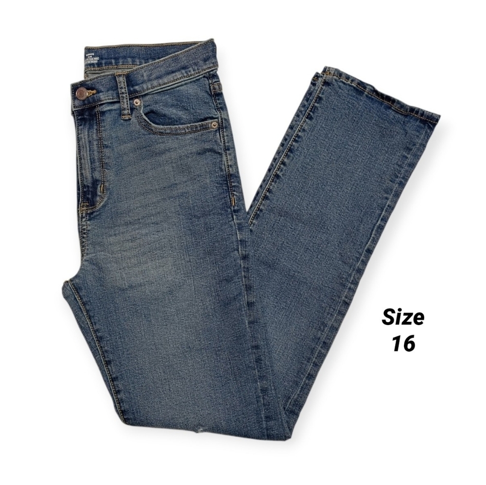 Old Navy Boys Blue Medium Wash Karate Slim Built-In Flex Max Jeans Kids Size 16